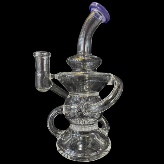 Mini Rig Recycler con Percolador Boquilla Morada